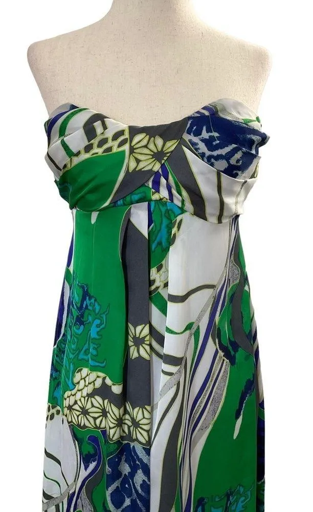 City Triangles Womens Junior Size 3 Tube Long Dress Maxi Party Formal Green - Image 2