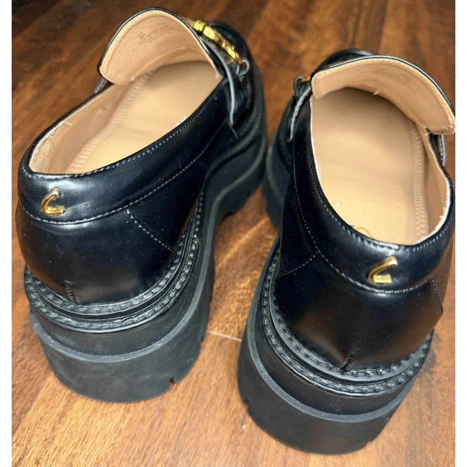 Circus Sam Edelman Brooklyn Chain Platform Loafers Chunky Lug Sole Size 9 EUC!! - Image 3