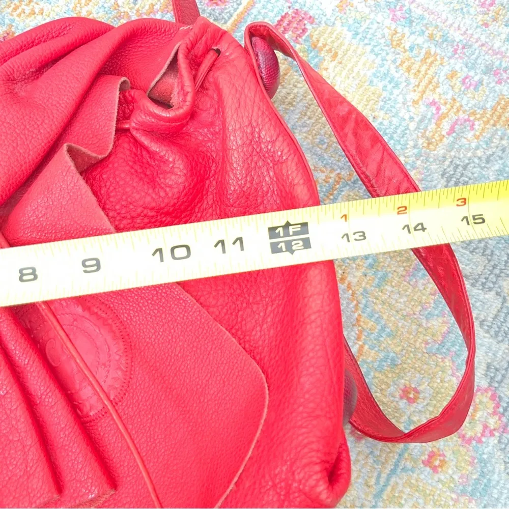 Gorgeous vintage leather Carlos falchi crossbody or shoulder bag Red - Image 6