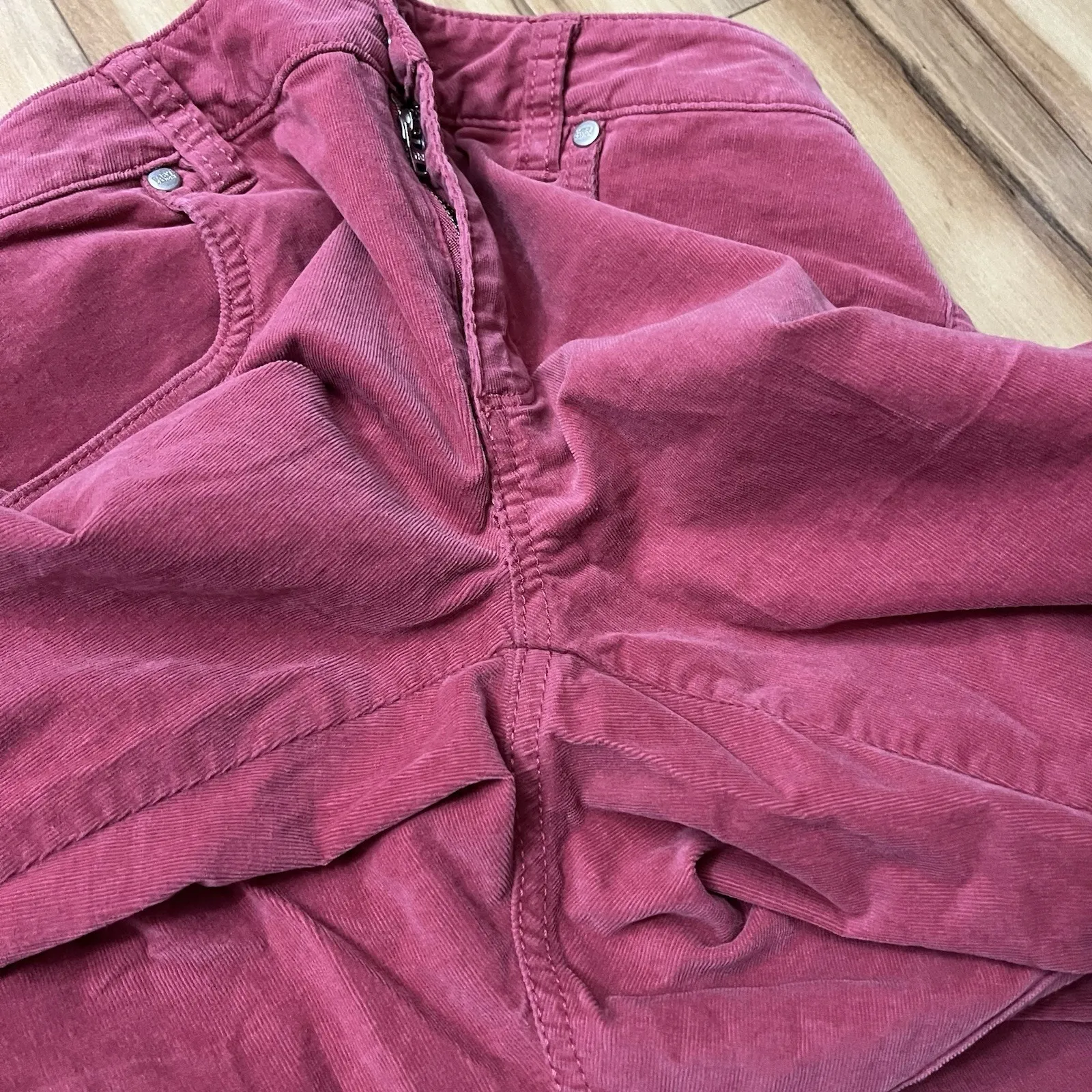 Carve Designs Sz 6 Pink Moto Style Corduroy Zippered Ankle Skinny Mid Rise - Image 9