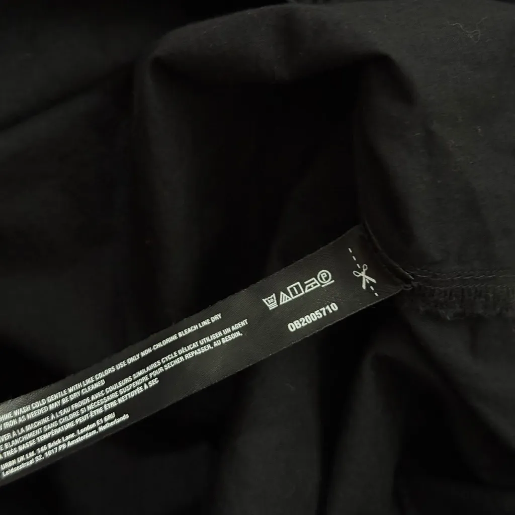 Anthropologie Anthro Cotton Poplin Smocked Waist Pull On Skirt | Black | Large - Image 4