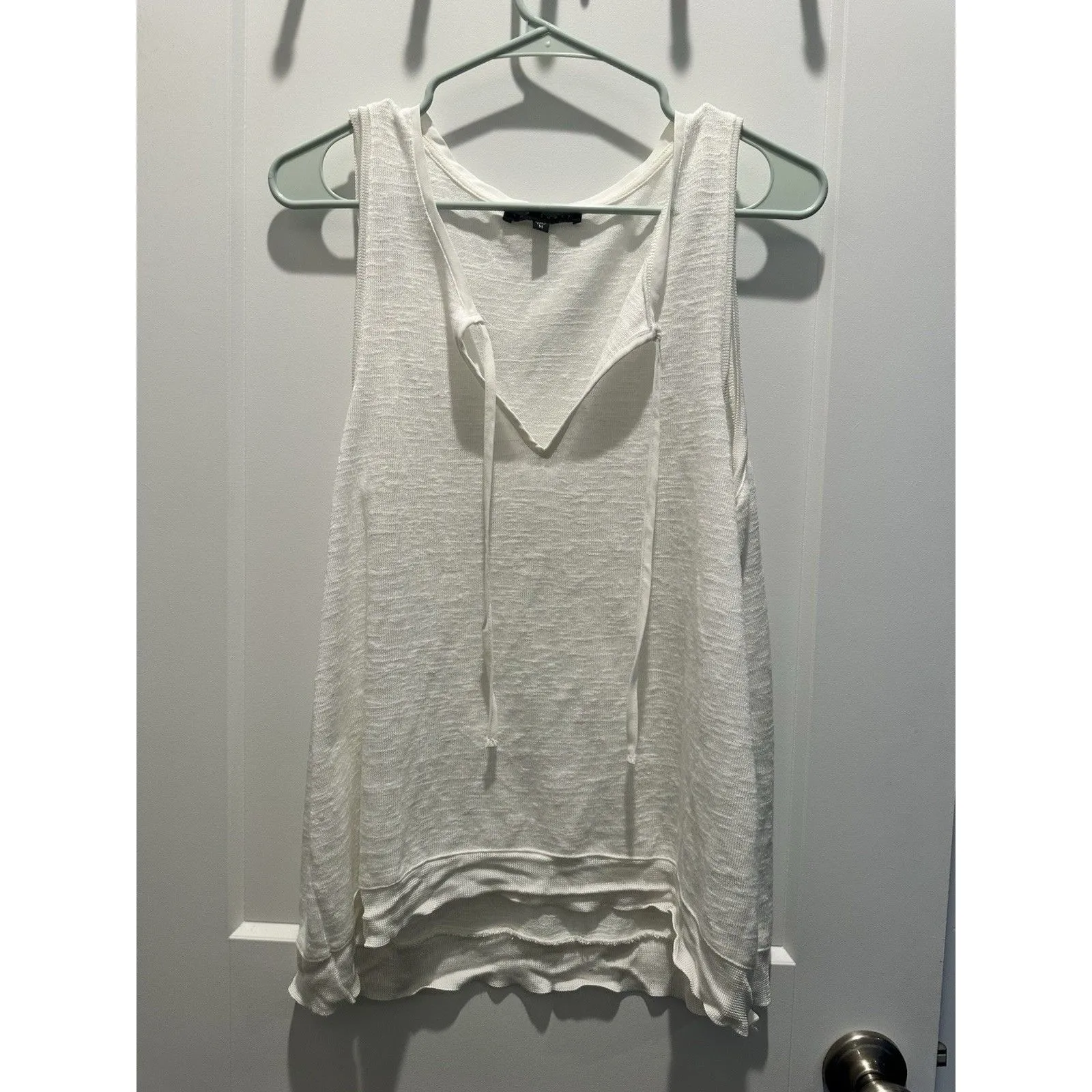 Women’s New Sanctuary Off White Clara Tank Tee Basic Size M Box B - Image 2