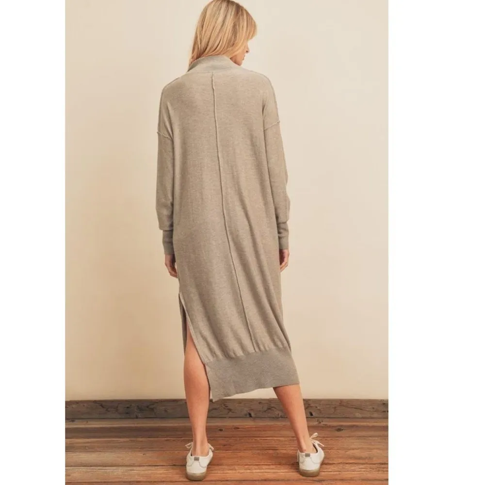 Dress Forum NWT Navy Knitted Polo Dress With Collared Neckline Wool Blend Midi S - Image 3