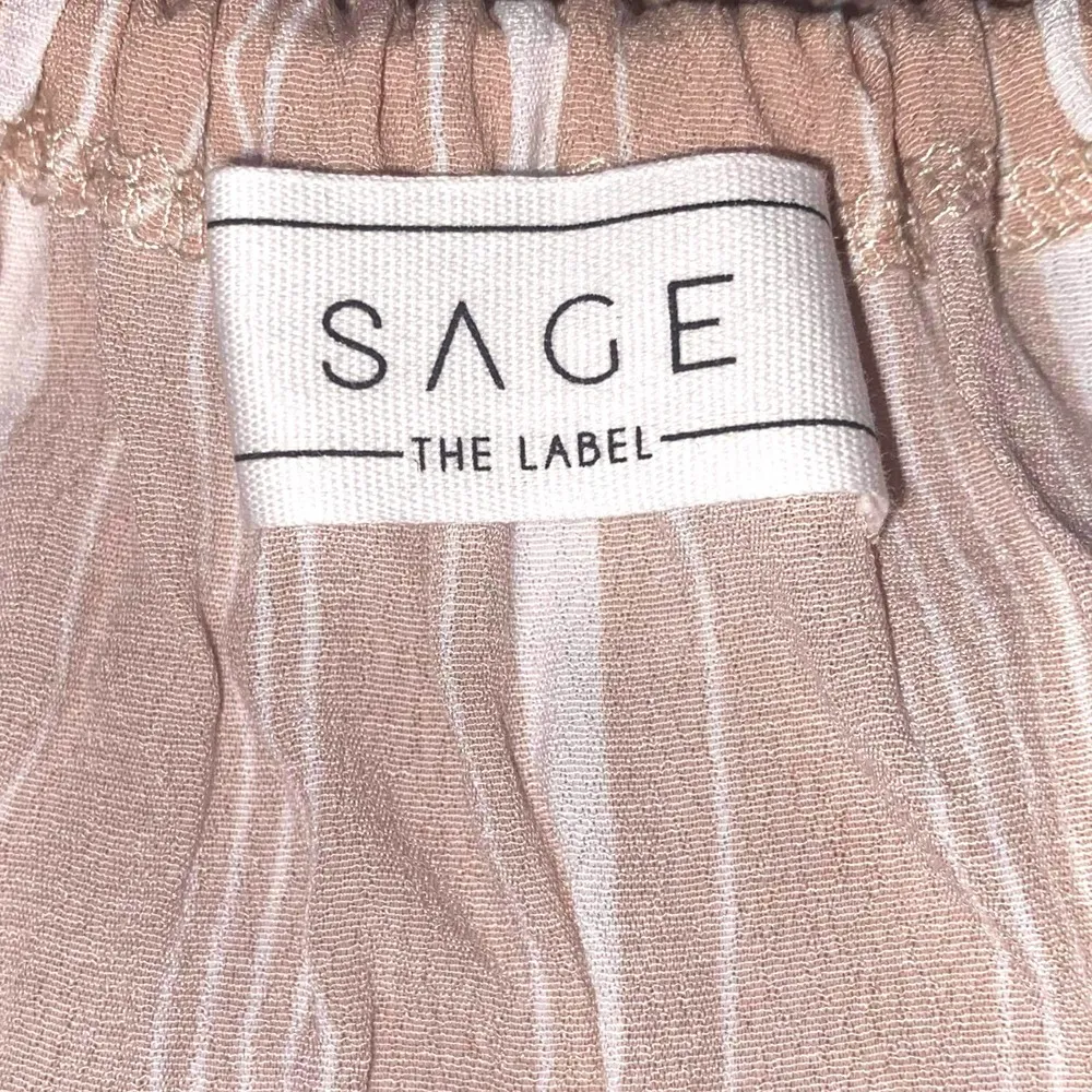 SAGE THE LABEL Pink Striped Lightweight Tie Neck Sleeveless Tank Top - Image 4