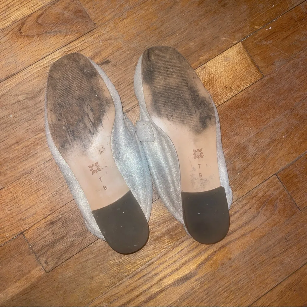 BCBGeneration‎ Gold Glitter Slide On Loafers Women's 7b - Image 5