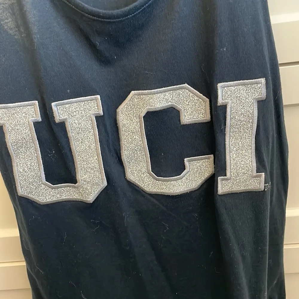 District Women’s Navy Blue Racerback Tank Top with Glittery UCI - Size Medium - Image 2