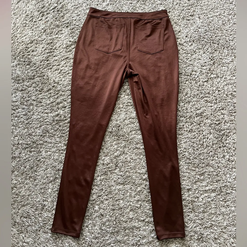 SKIMS Disco Iridescent Skinny High Rise Pants in Cocoa Womens Size XL - Image 6