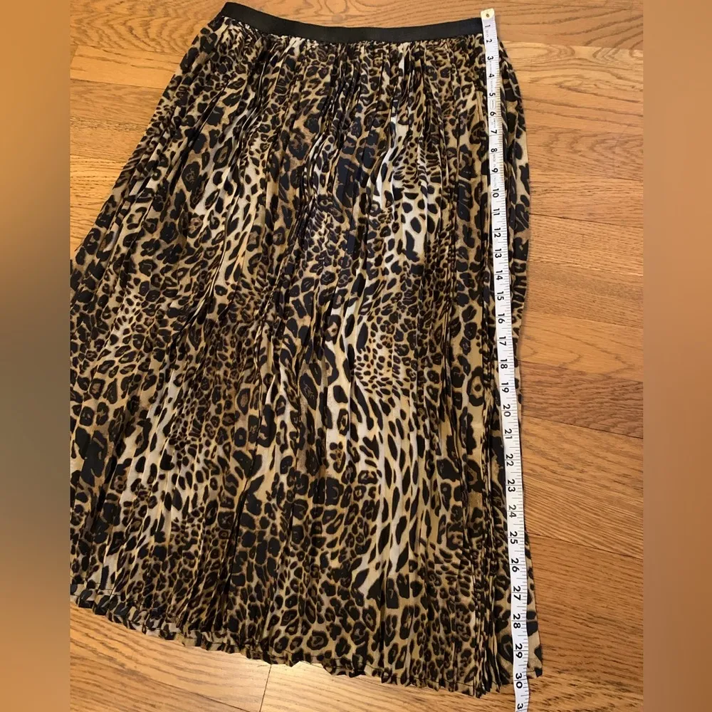 animal print elastic waist midi skirt size Large - Image 8