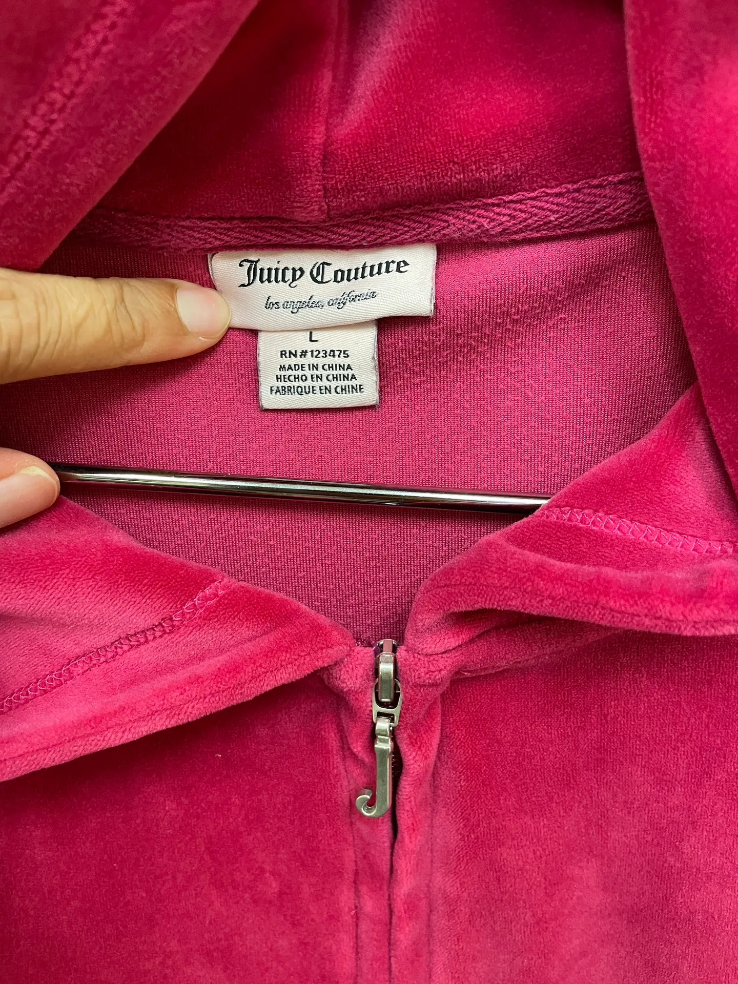 Velour Hoodie Pink - Image 4