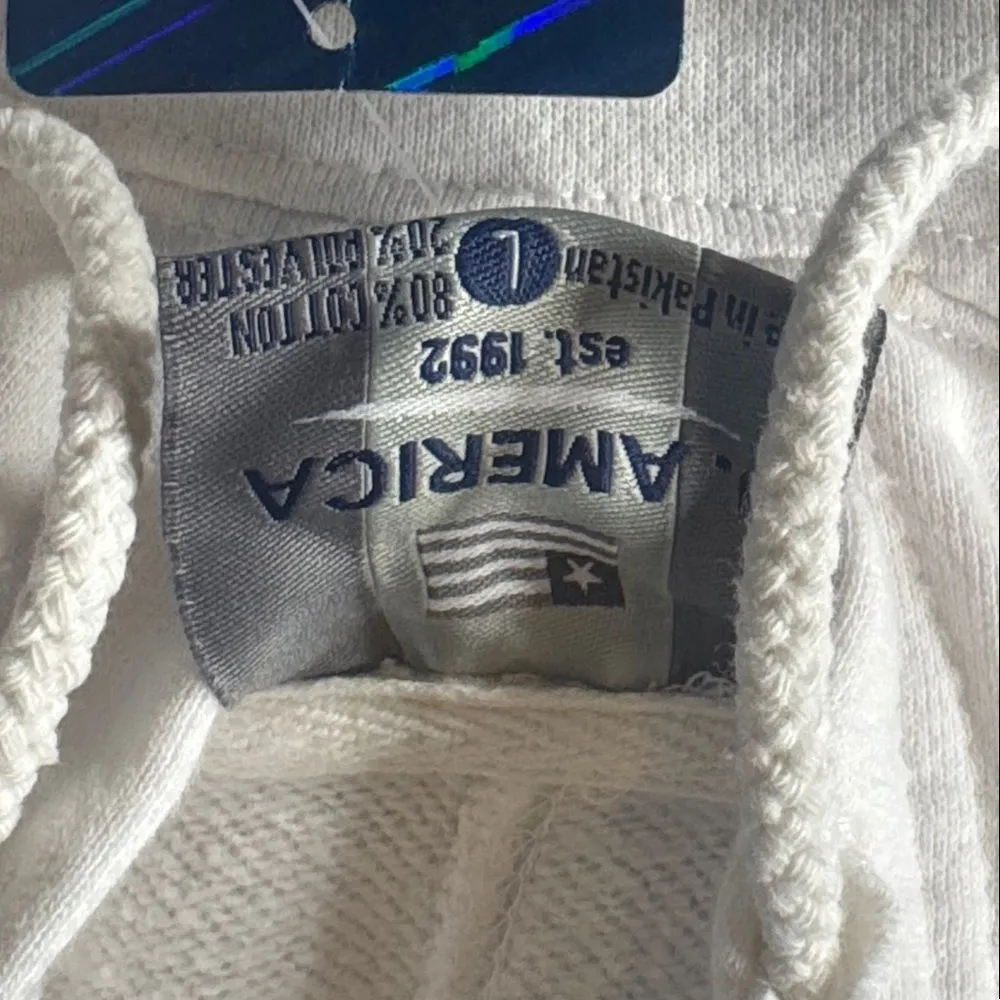 Women’s White Embroidered MIAMI College Hoodie Size L NEW - Image 10