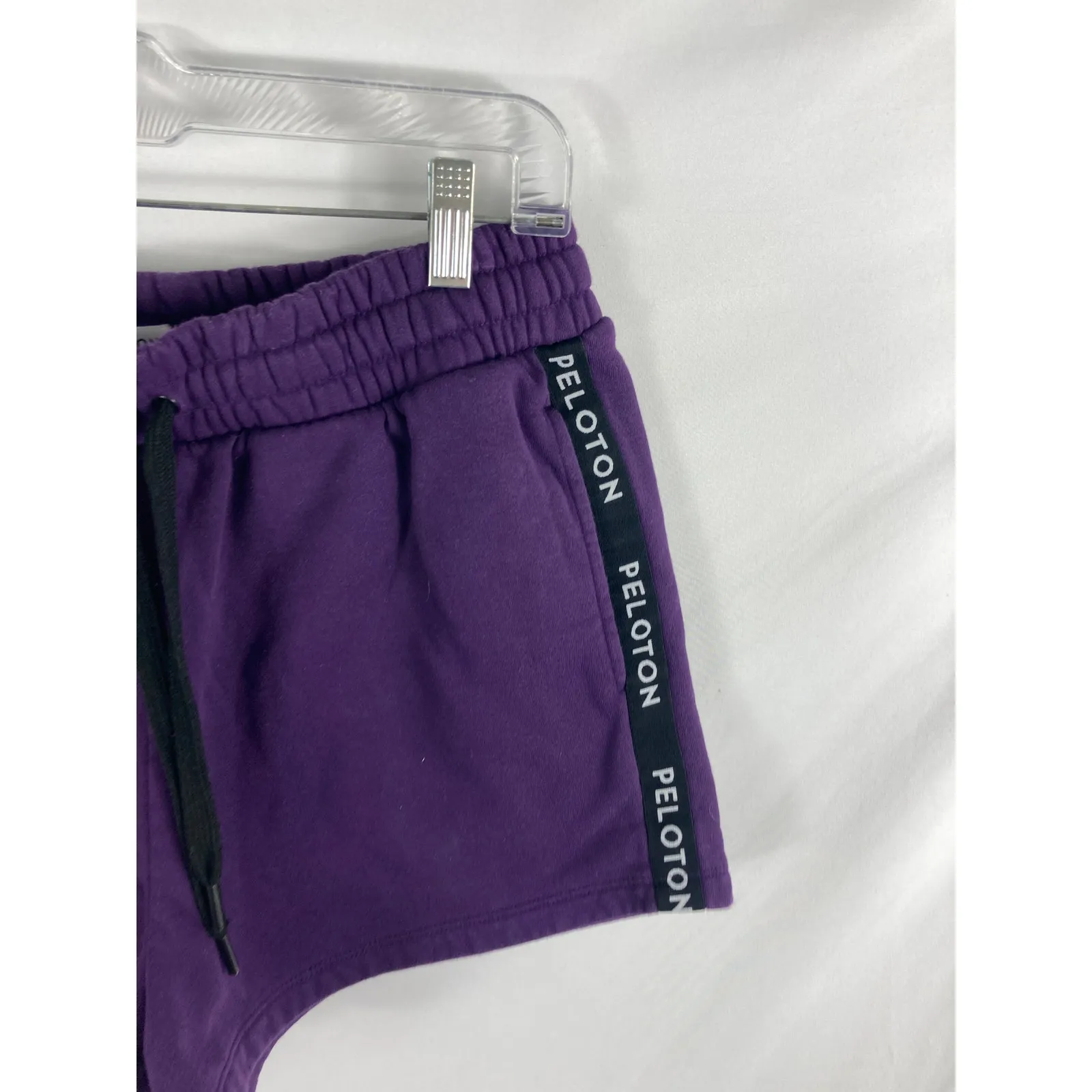 Peloton Peleton Purple Elastic Waist Fleece Shorts Size Medium - Image 2