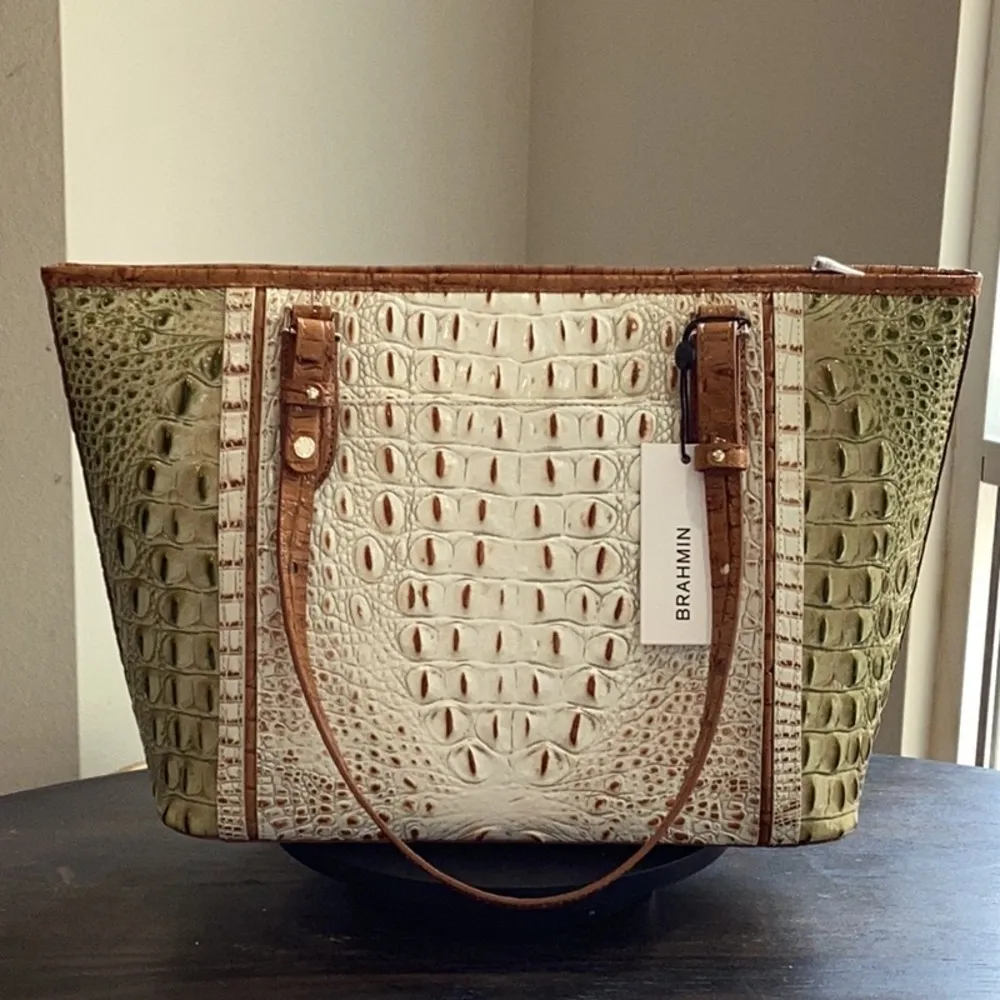 Brahmin Medium Asher Fern Williamette Leather Tote Bag - Image 2