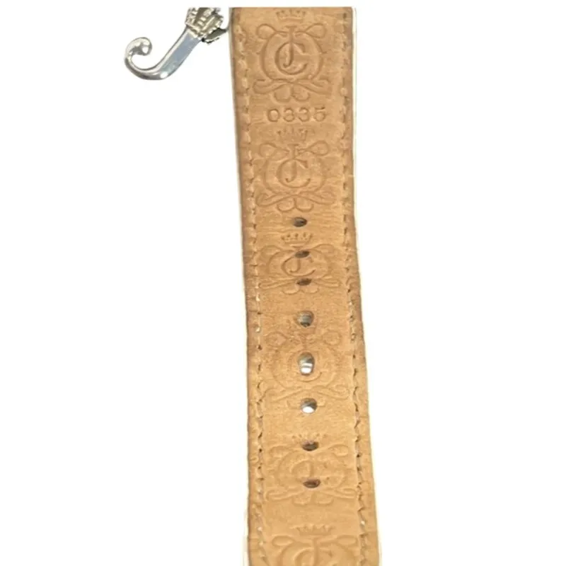 Juicy Couture Watch Rainbow Number Face Silver J Charm White Leather Strap - Image 10