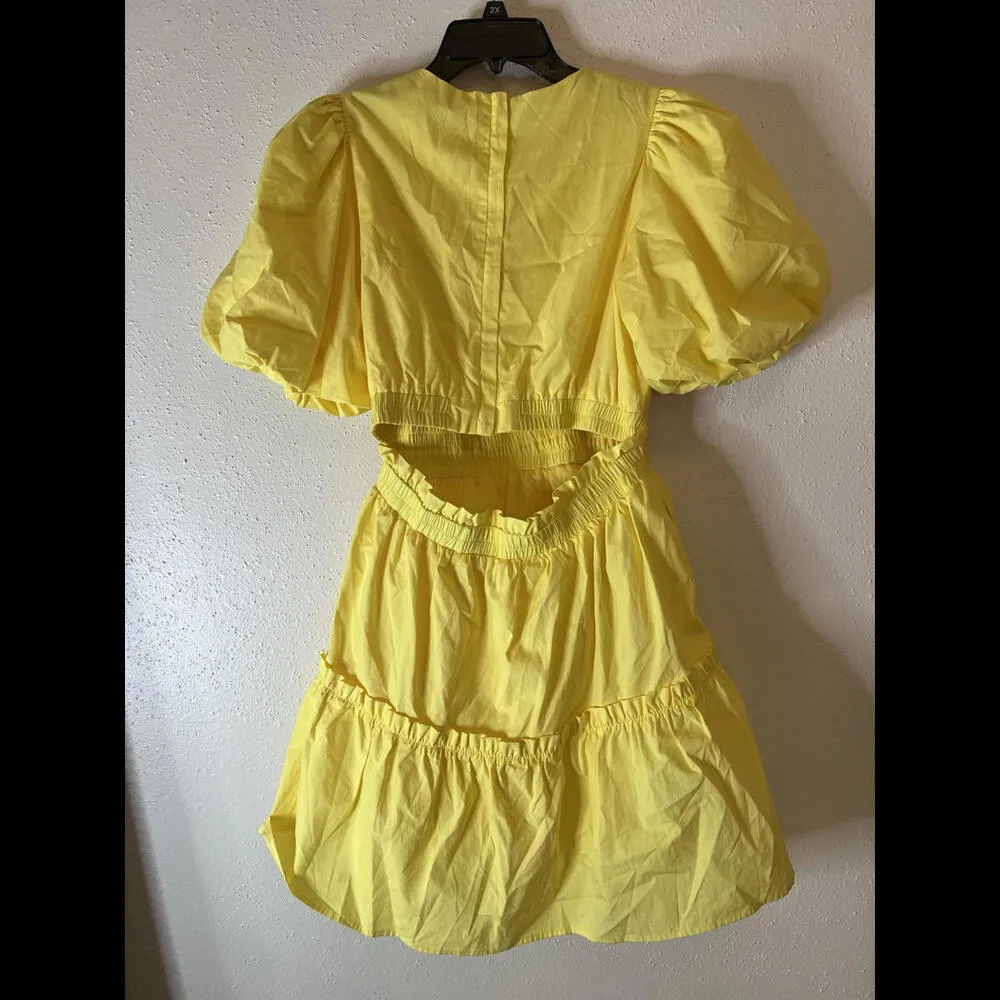 Poplin Cut-out Mini Dress Sz S - Image 8