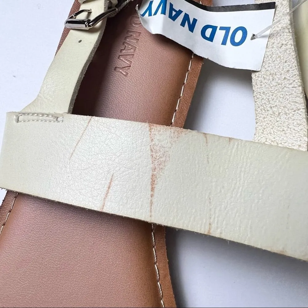 Old Navy Womens Casual Faux- Leather Vachetta Slingback Sandals Sz 8 - Image 4