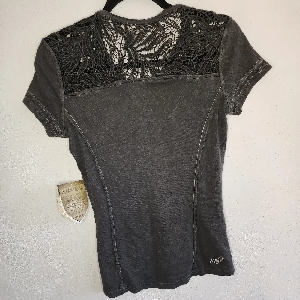 NWT Kuhl gia short sleeve shirt in carbon grey size xs - Image 4