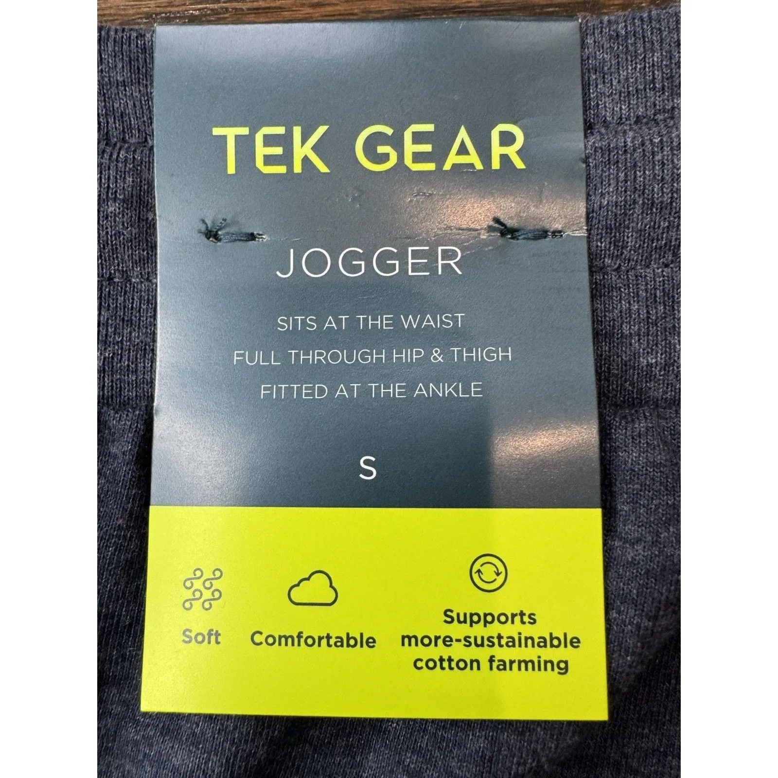 Tek Gear Jogger Pants Women's Size Small Blue Pockets Banded Cuffs Drawstring - Image 5