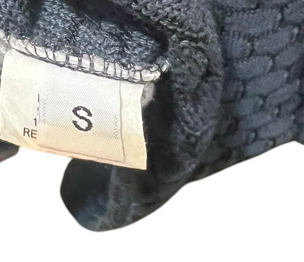 Margaret Winters Dark and Light Gray Print Button Up Cardigan Sweater Size Small Black - Image 12