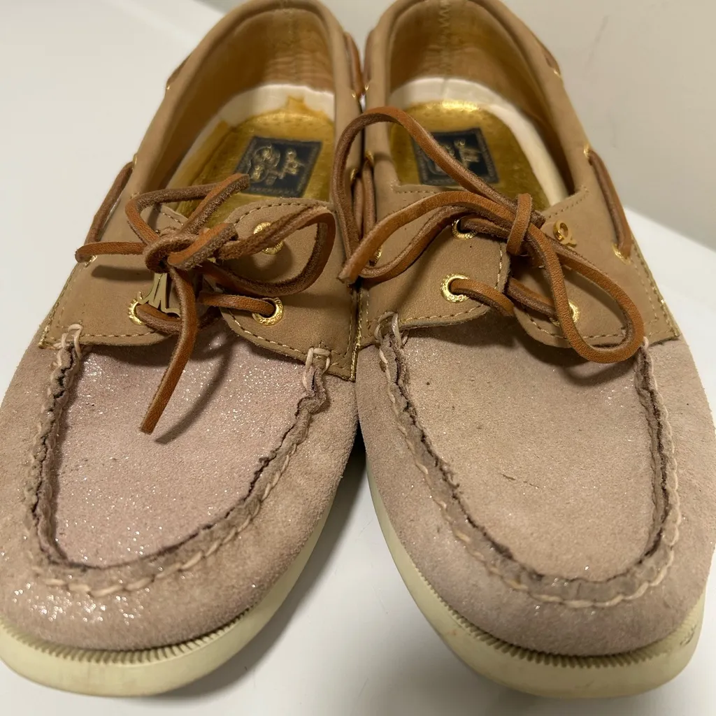 Sperry Top Sider Milly Loafers Tan Pink Size 10 - Image 5