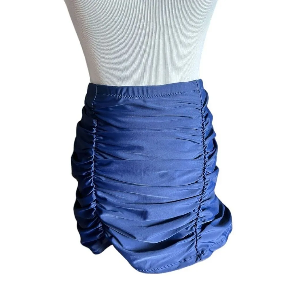 New Womens Raisins Curve Navy Caribe Solid Costa Skirt Swim Bottoms - Sz 16W 16 - Image 4