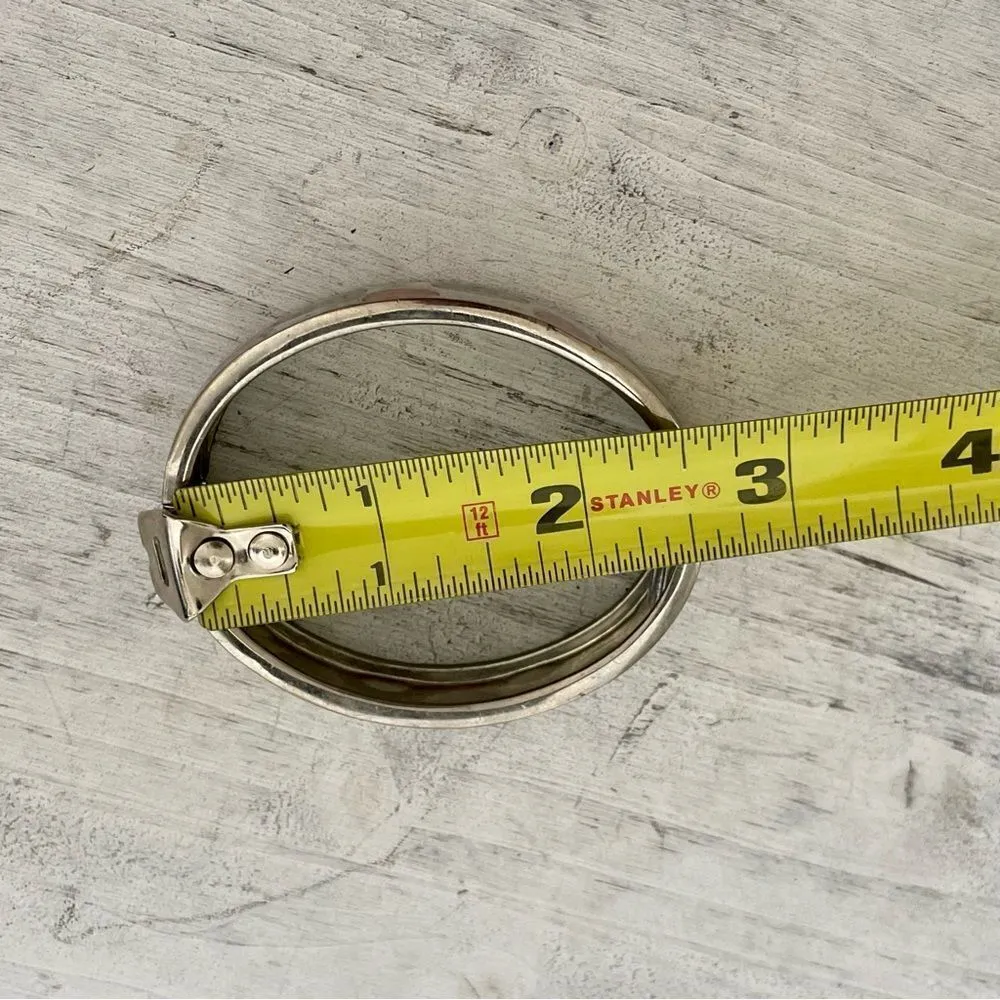 Silver tone colorful swirl spring bracelet - Image 7