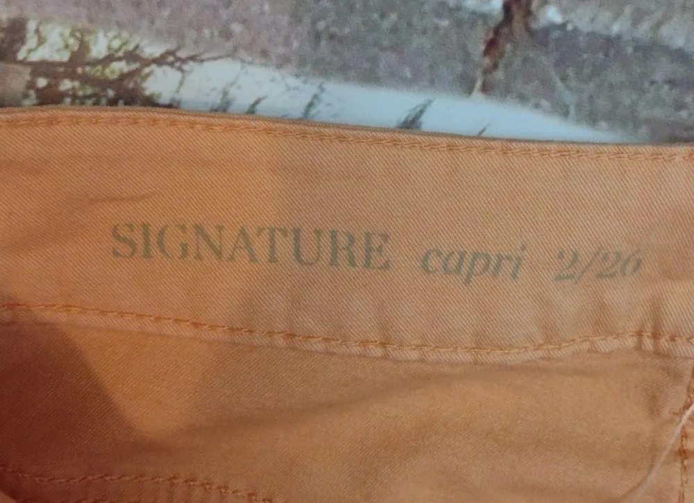 Talbots cargo signature Capri orange pants size 2/26 - Image 2