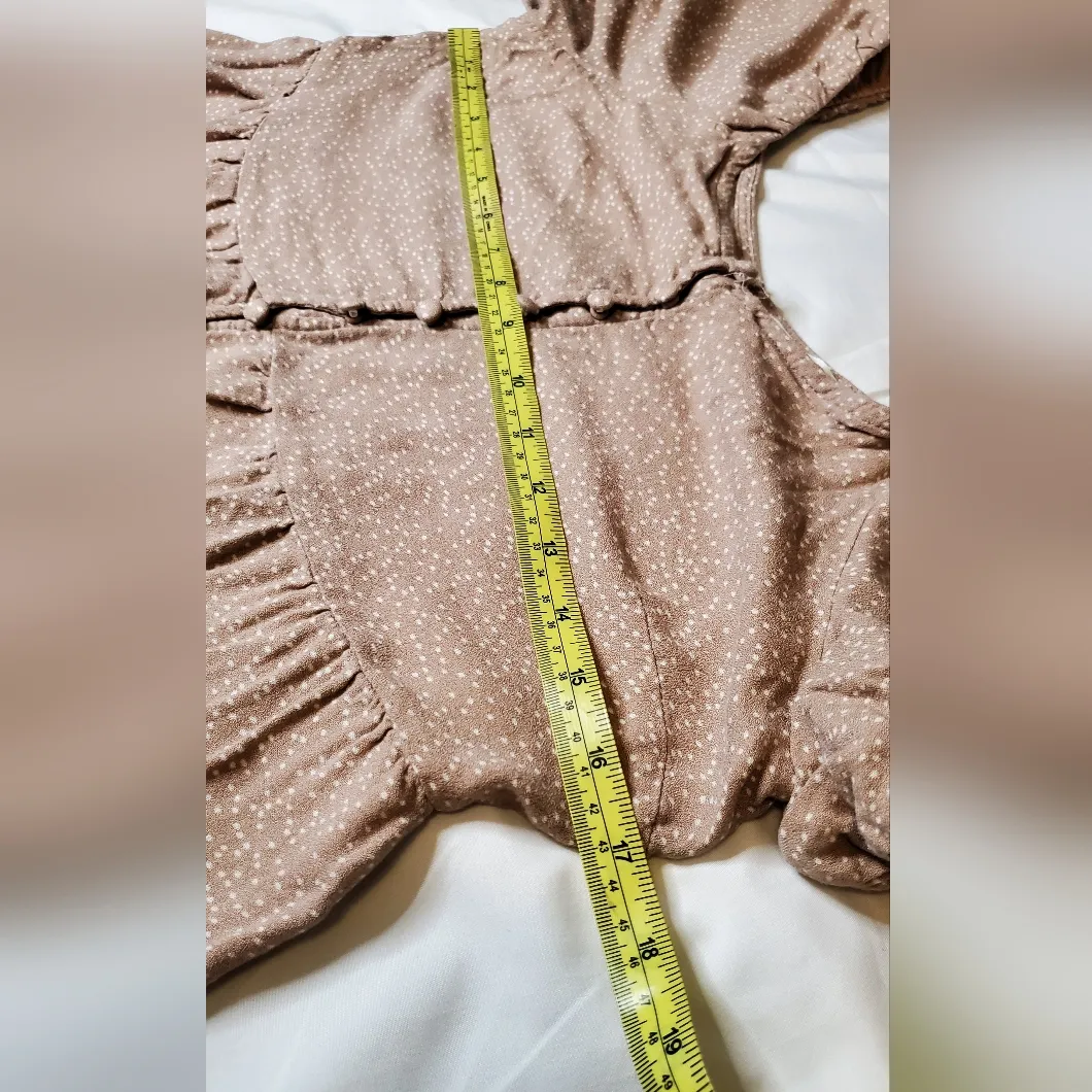 URBAN Romantics Brown Dotted Blouse - Image 6