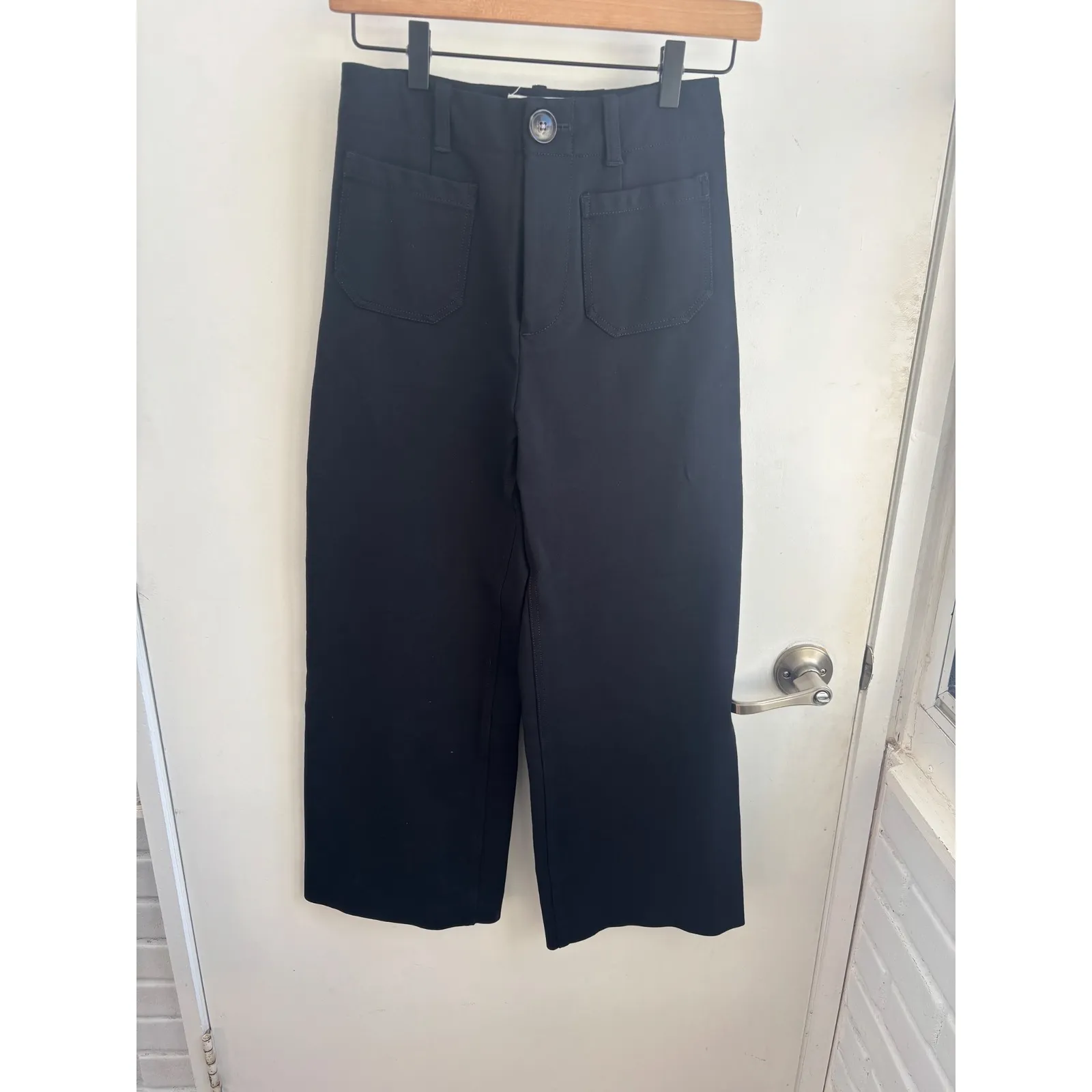 Anthropologie The Colette Ponte Crop Wide Leg Pants 2 minimalist flattering - Image 2