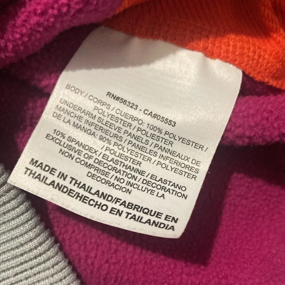 Nike Therma-Fit Size Small Pink/Orange/Gray Full Zip Fleece Lined Hooded Jacket - Image 6