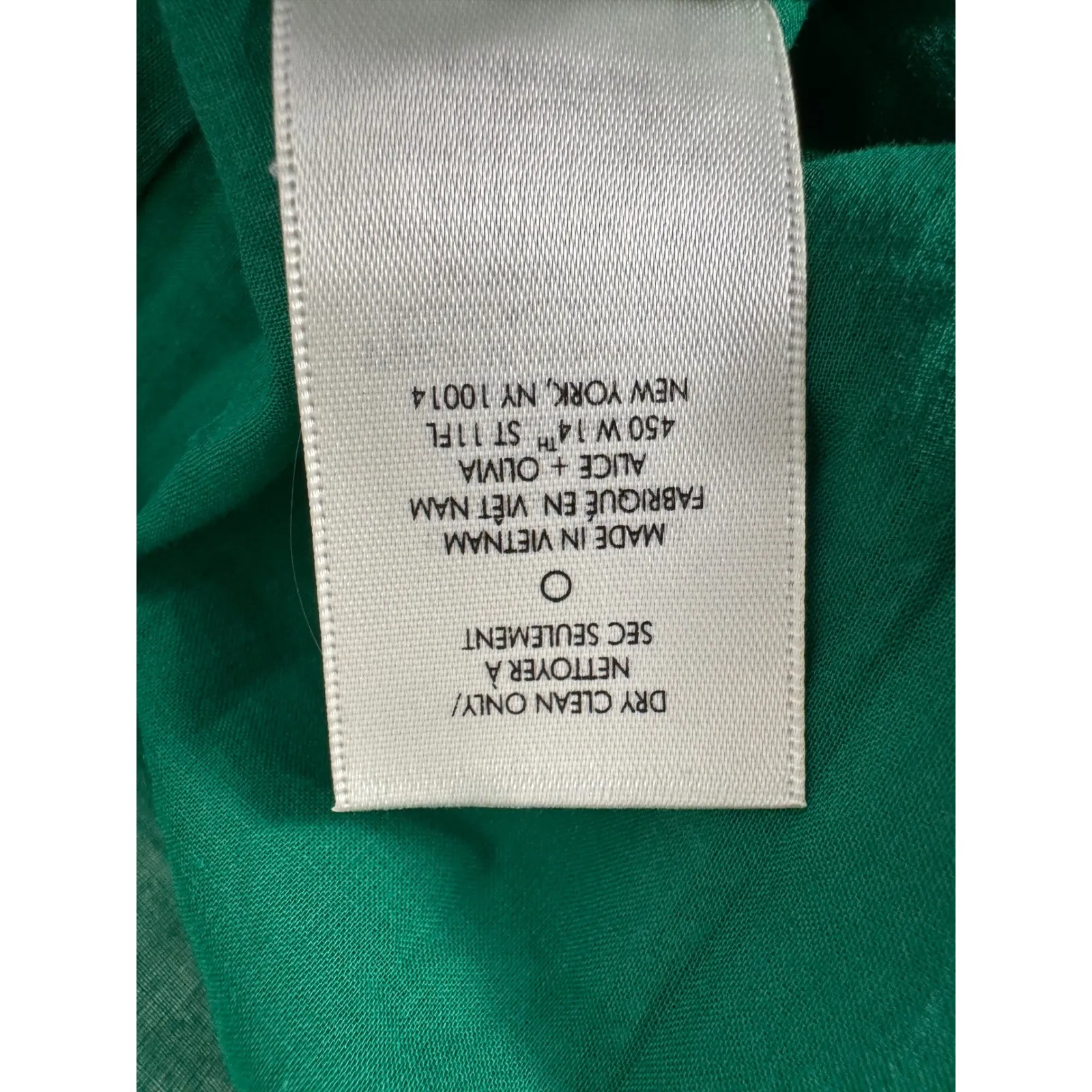 Alice Olivia Green Floral Wrap Mini Dress Size 12 - Image 14