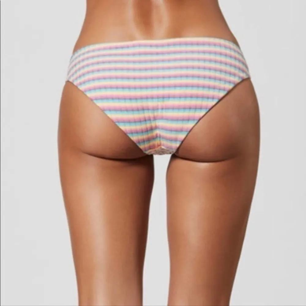 Onia Erica Rainbow Stripe Side Tie Bikini Bottom Large NWT - Image 3