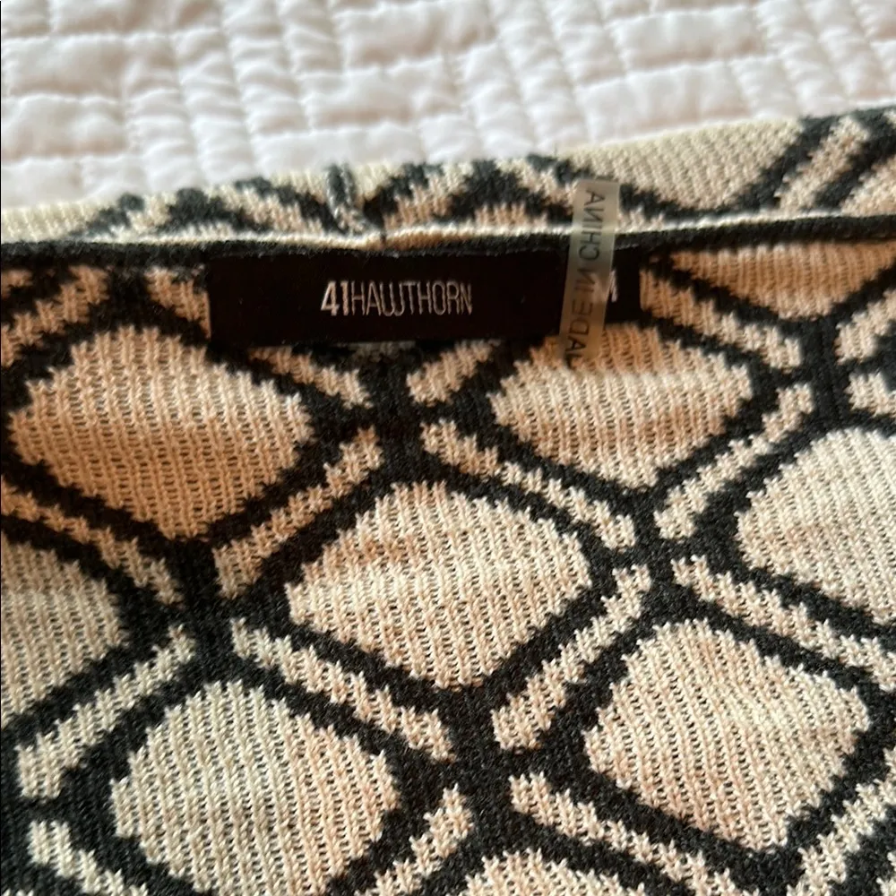 41 Hawthorn Geometric Cardigan Size M Gray Size M - Image 3