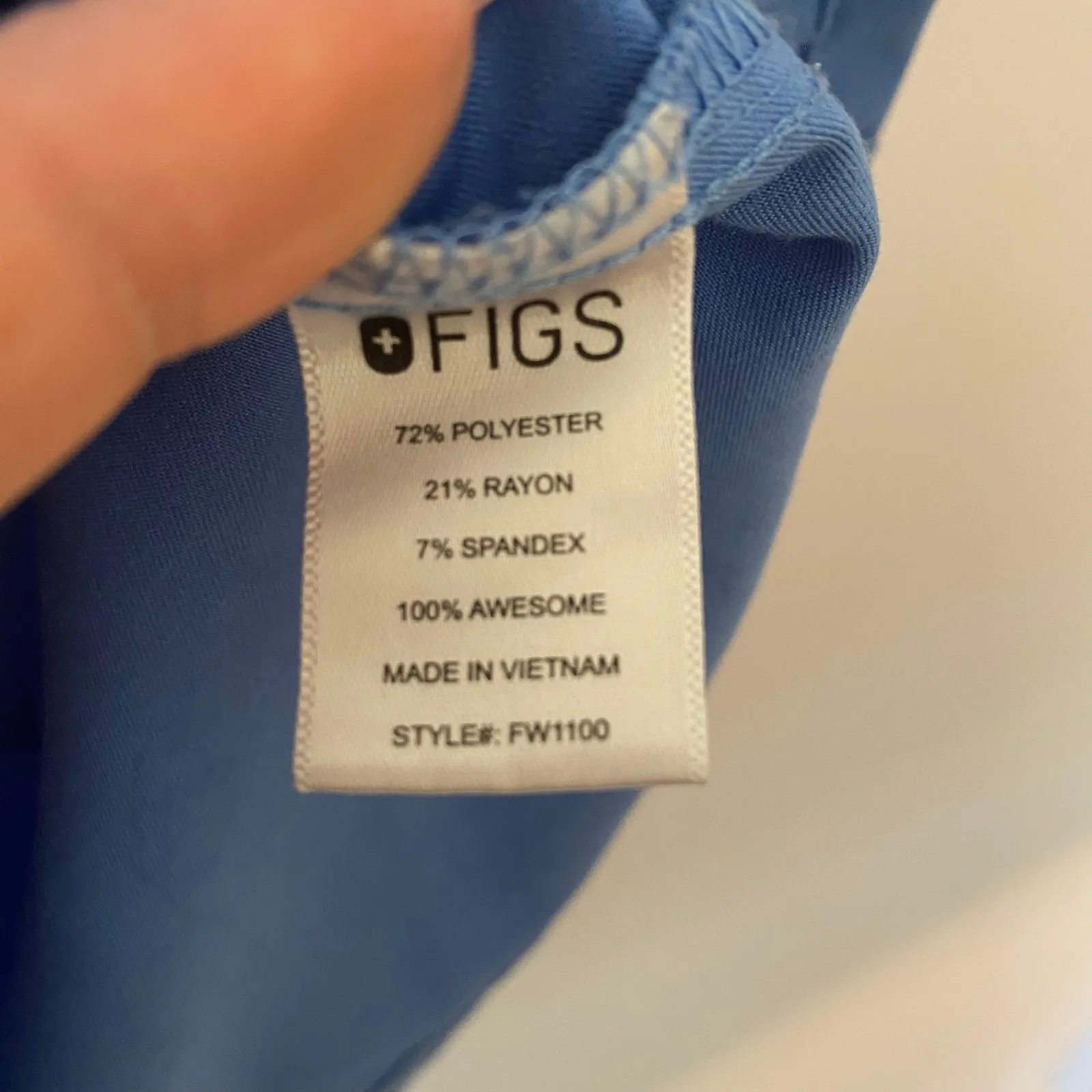 FIGS Casma Scrub Top Ceil Blue Medical Uniform Nurse Doctor Women's size XS - Image 8