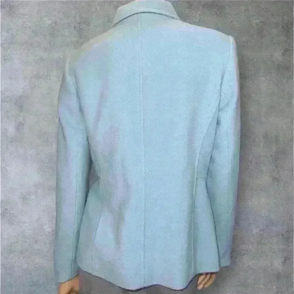 Chadwicks Women's Light Blue Wool Jacket - Classic Button-Up Design size 6 - Image 5