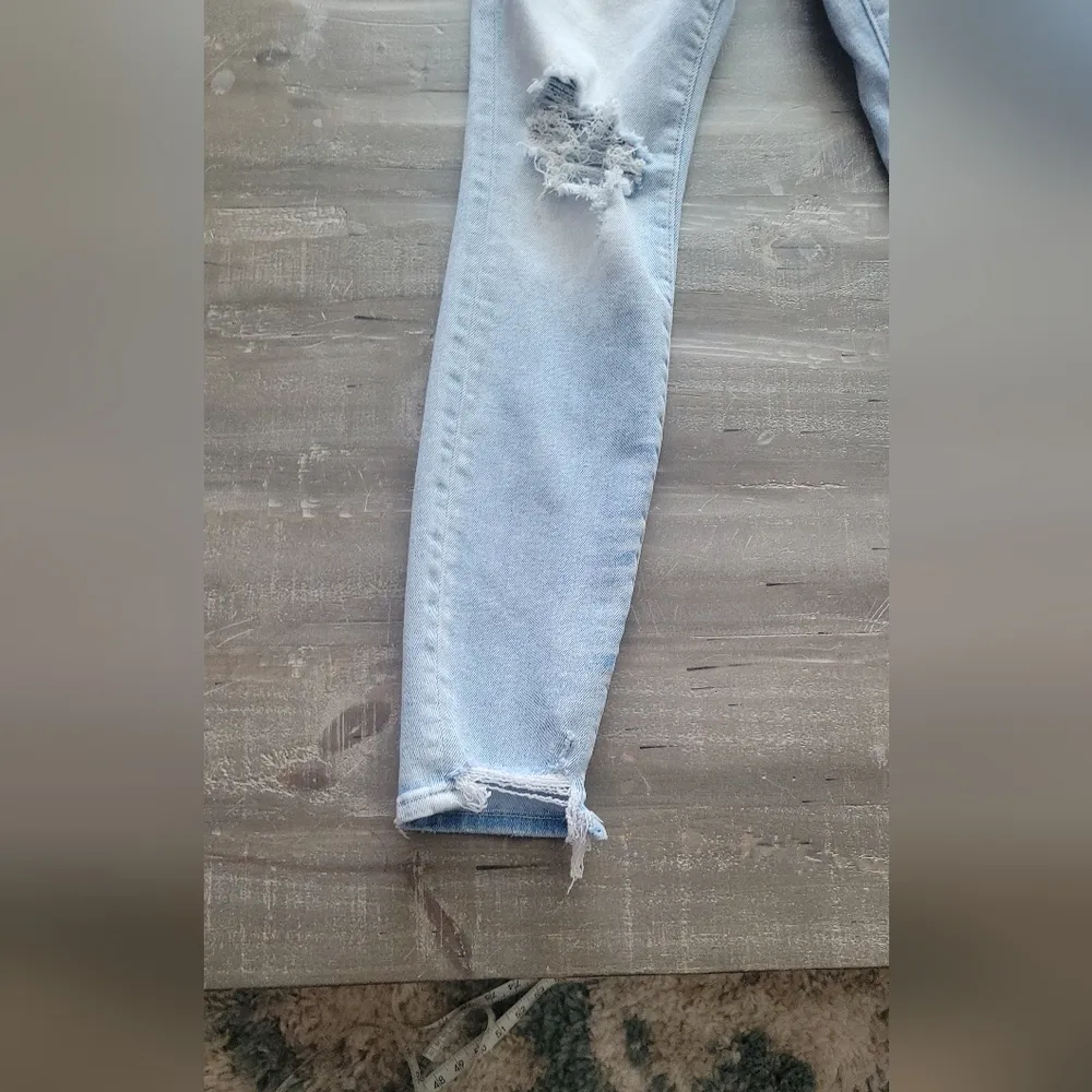 GOOD AMERICAN Ripped knees Chewed Hem Skinny Jeans Size 8/29 - Image 15