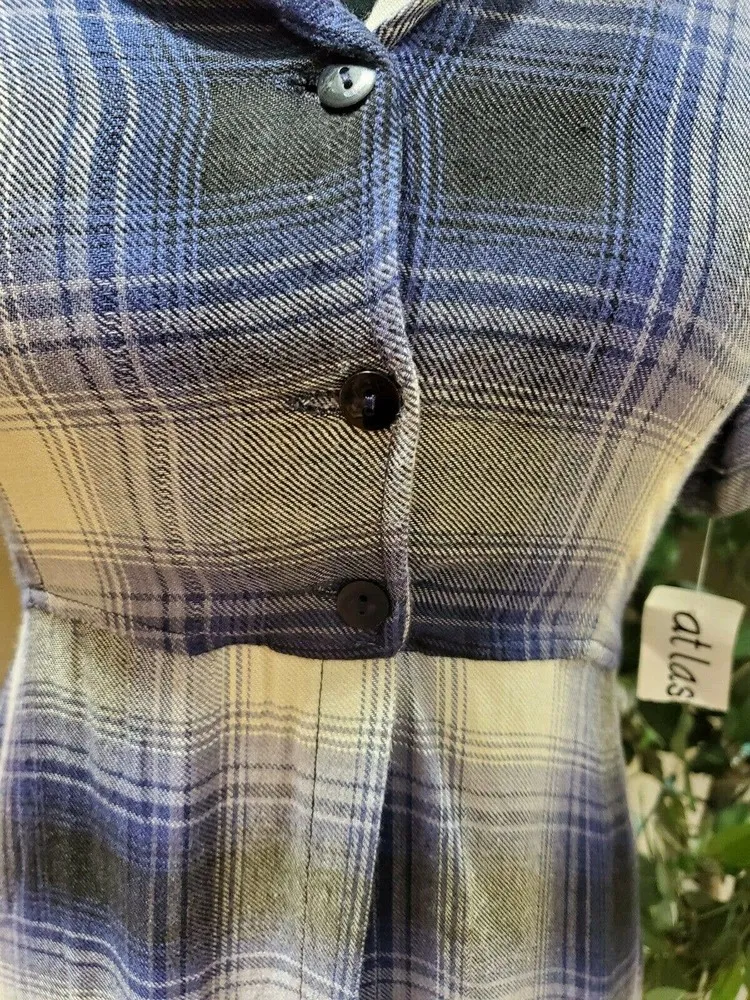 At Last & Co. Women's Multicolor Rayon Round Neck Short Sleeve Blouse Size Small - Image 3