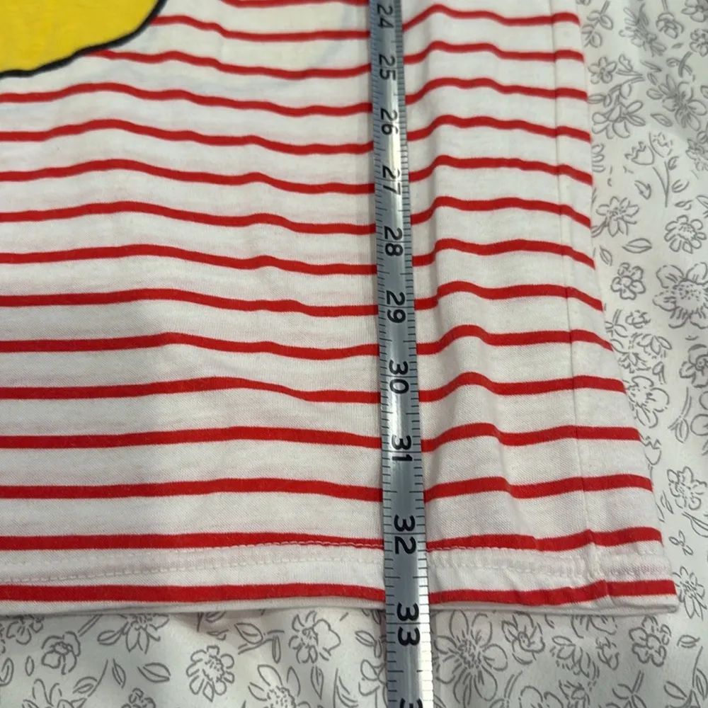 Vintage Mickey Mouse Double Sided Striped Dress  Pajama Shirt - Image 7