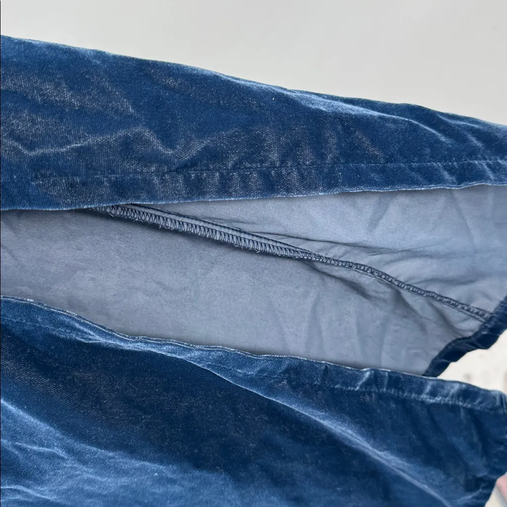 Old Navy velour smocked back Midi Dress navy blue stretch XL party layering - Image 7