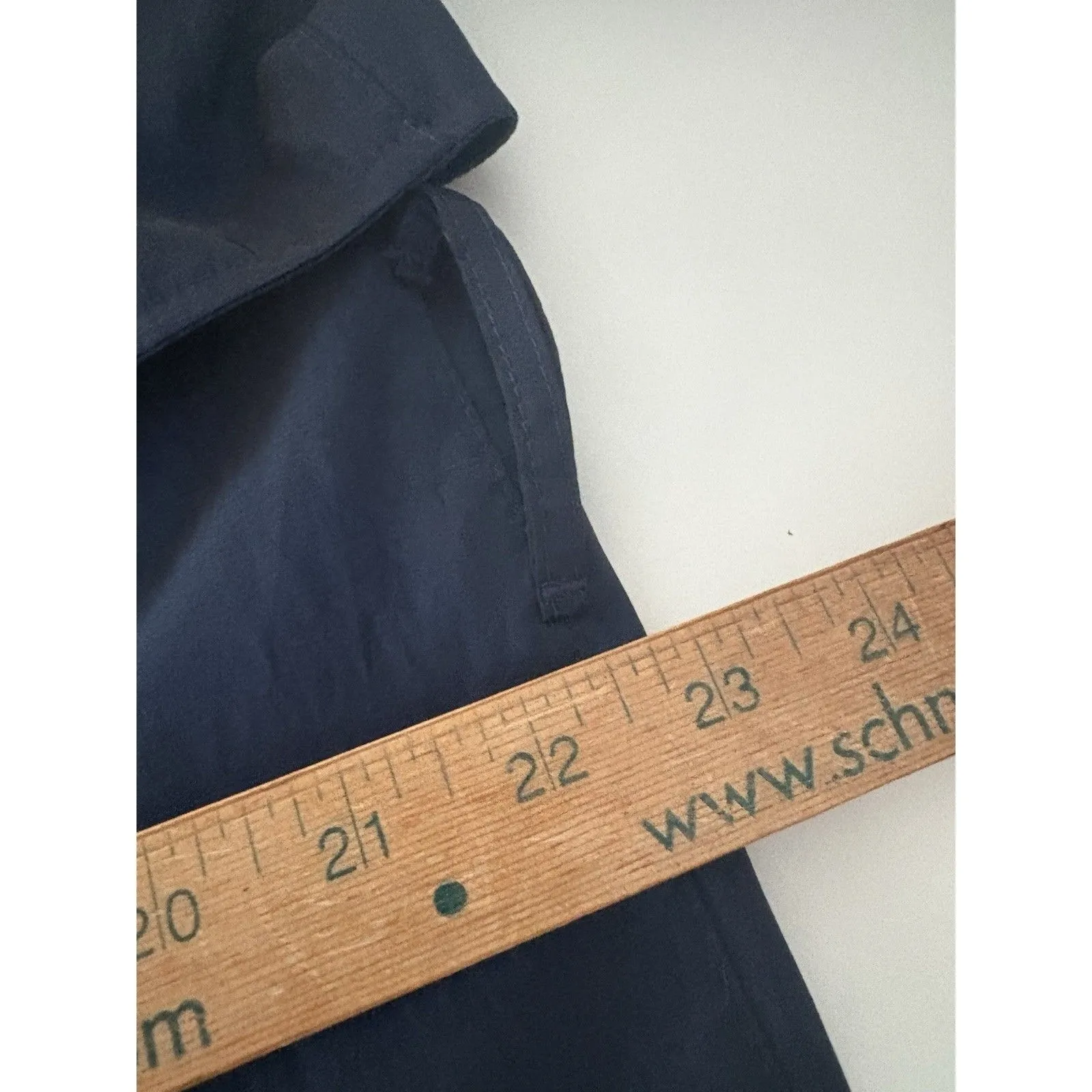 Vintage Forecaster Of Boston Trench Raincoat Size 12 Blue Black Iridescent - Image 14