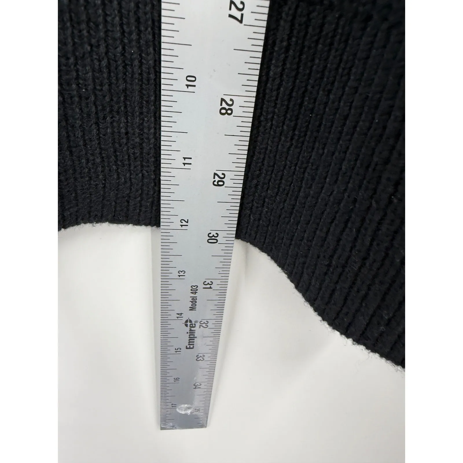 J. Crew Black Cotton Cashmere Blend Ribbed Cardigan Sweater Size L - Image 7