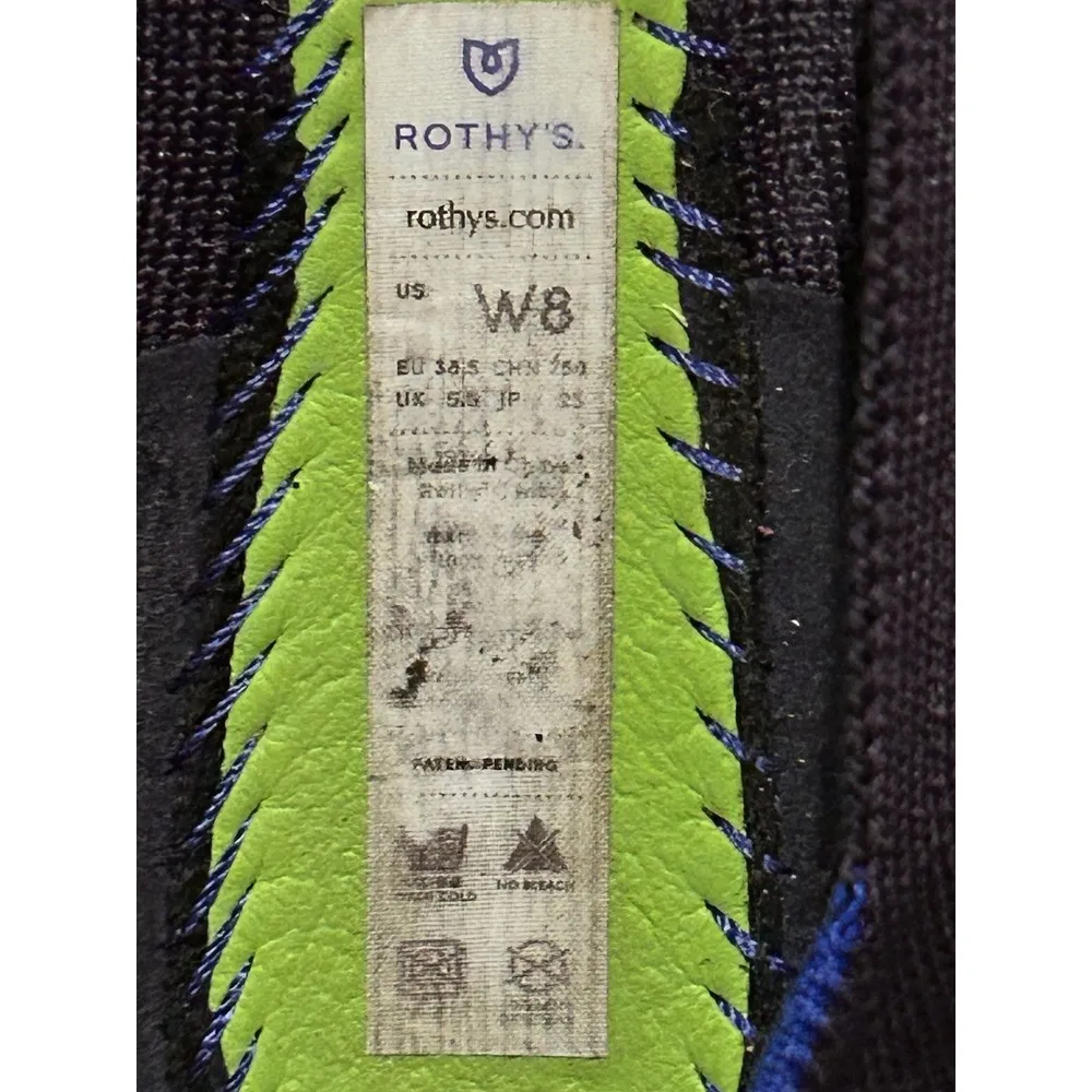 Rothy's The Point Women's 8 Navy Blue Knit Mesh‎ Slip On No inserts Ballet Flats - Image 5