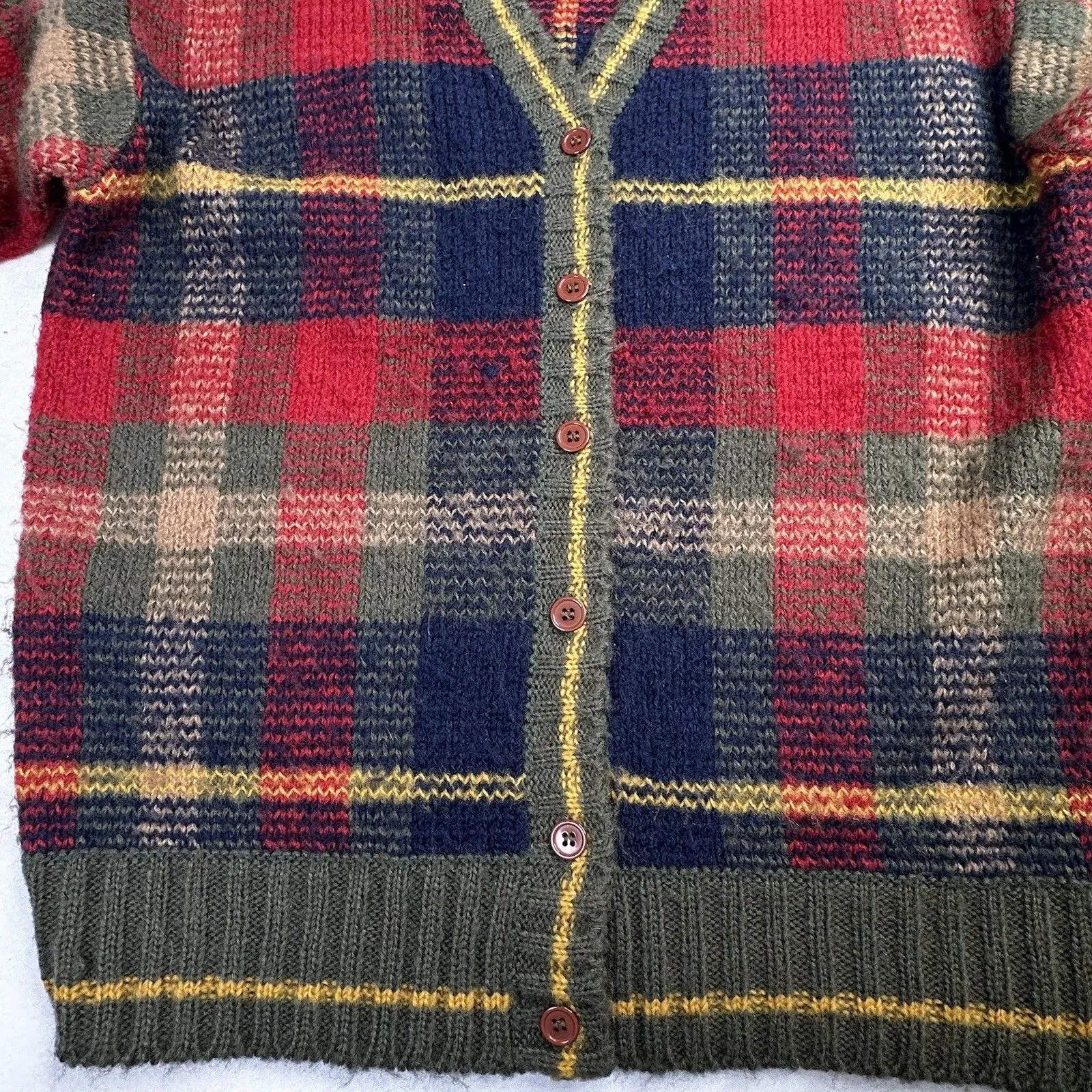 Alfred Dunner Vintage‎  Checkered Fall Color Cardigan Small - Image 7