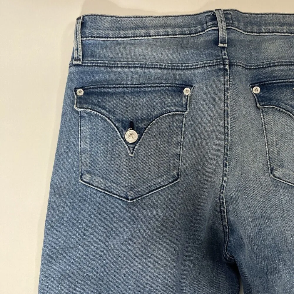 HUDSON LYNNE HIGH WAIST SUPER SKINNY FLAP Pocket JEAN 30 LIGHT WASH - Image 4