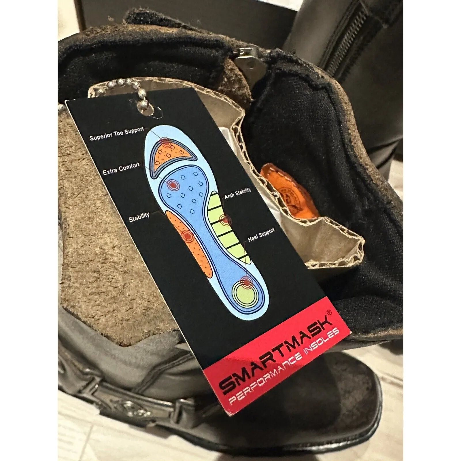 Milwaukee Womens leather boots Distressed Brown 11 - Image 4