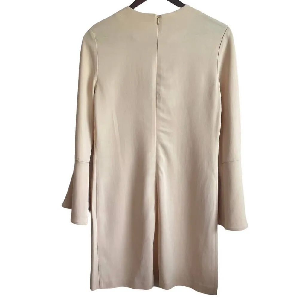 Zara Women Shift Mini Dress XS Pastel Orange 3/4 Bell Sleeve Soft Girl Fairy Y2K - Image 3