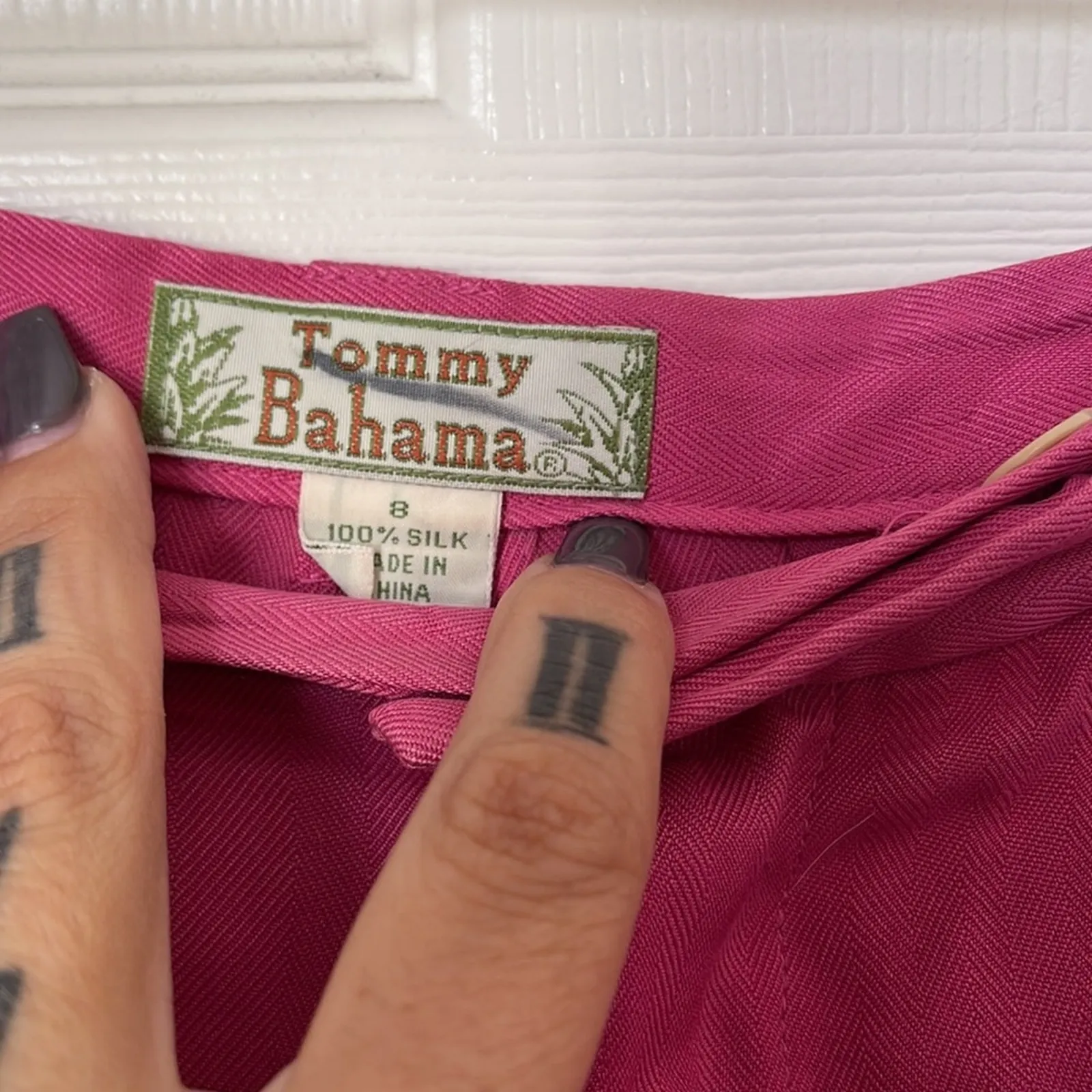 Tommy Bahama silk pink pants - Image 4
