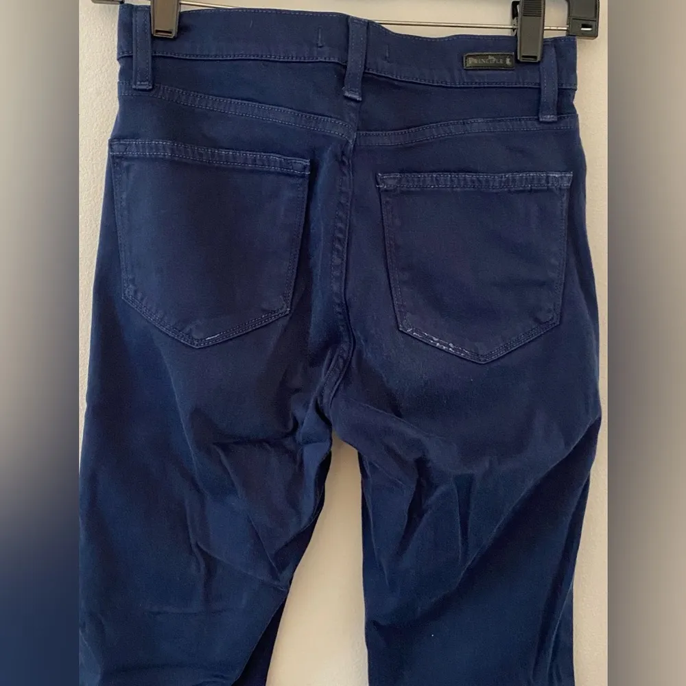 Principle Denim THE GEM Indigo Skinny Cropped Slit Jeans Women's Sz 25 Blue - Image 4
