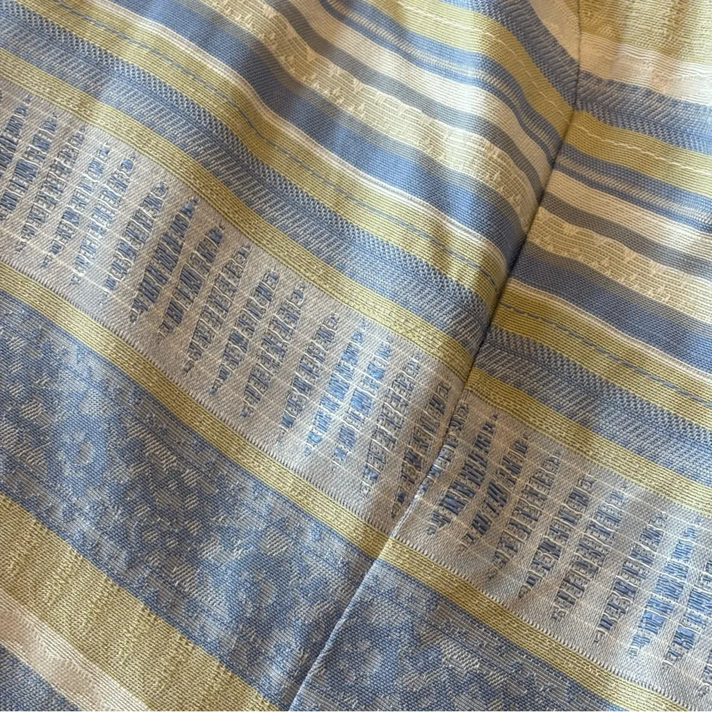 VINTAGE DRESS BARN Sleeveless Asian Sleeveless Tunic Blue & Yellow Sz12 - Image 6