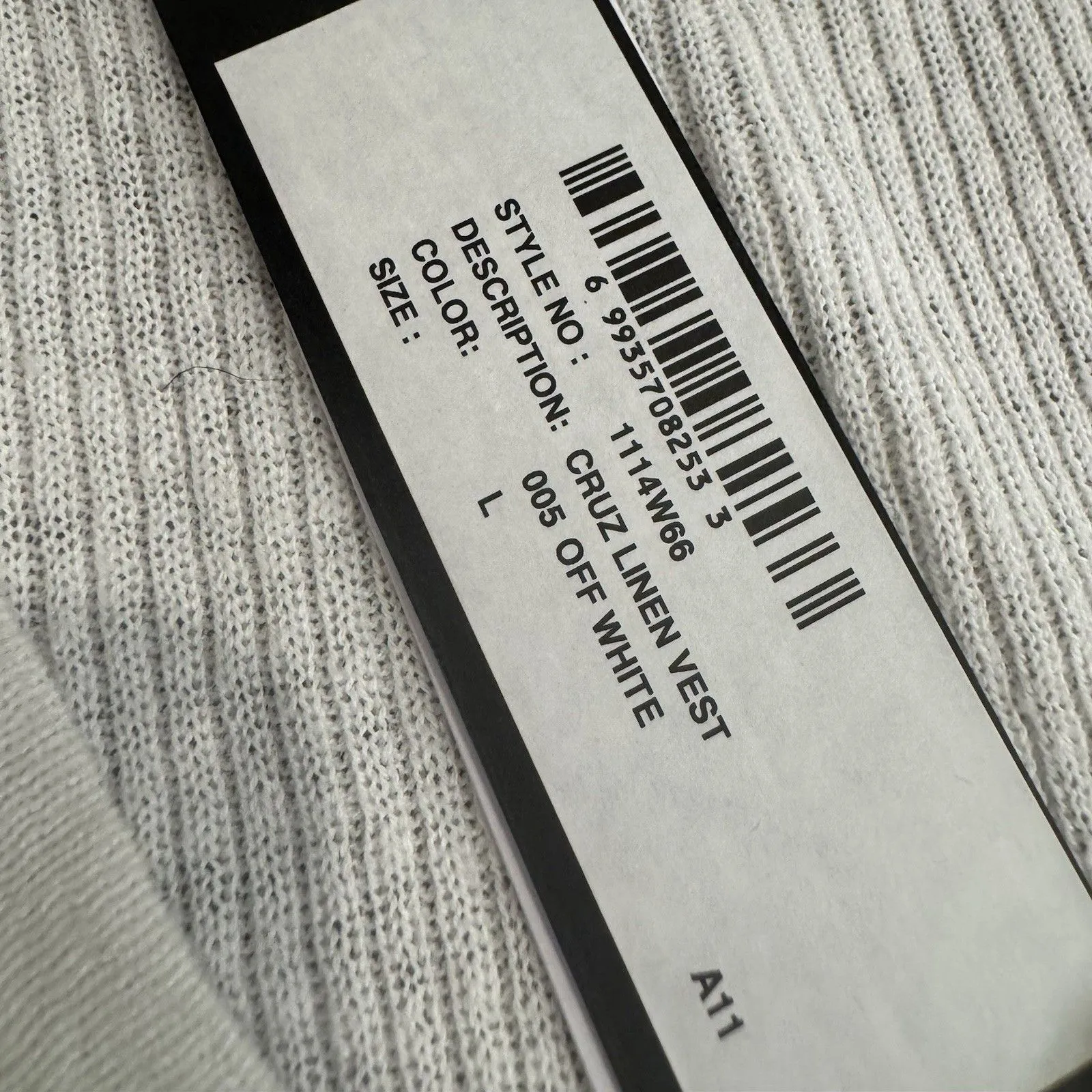 Isda & Co Boho Lagenlook Knit Long Tunic Vest Top Size L Quiet Luxury Fairy White Size L - Image 8