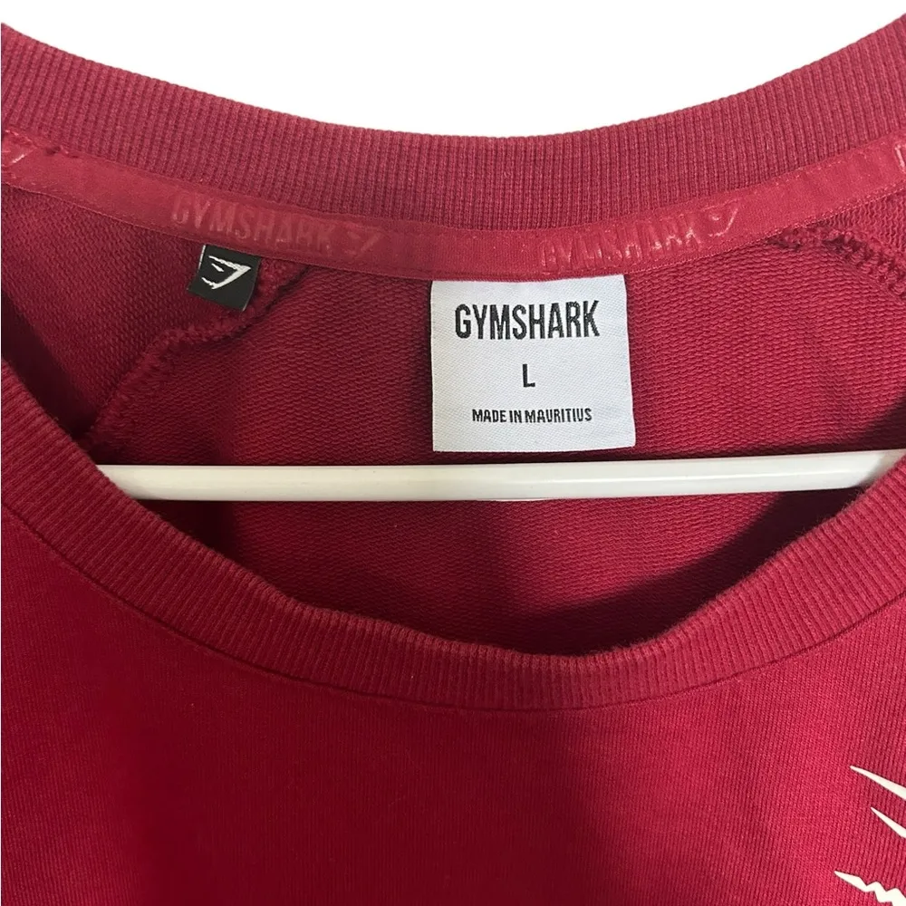 Gymshark  maroon Cropped Sweatshirt Size large - Image 5